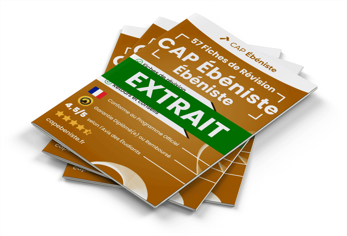 15 Fiches Révision gratuites CAP Ébéniste